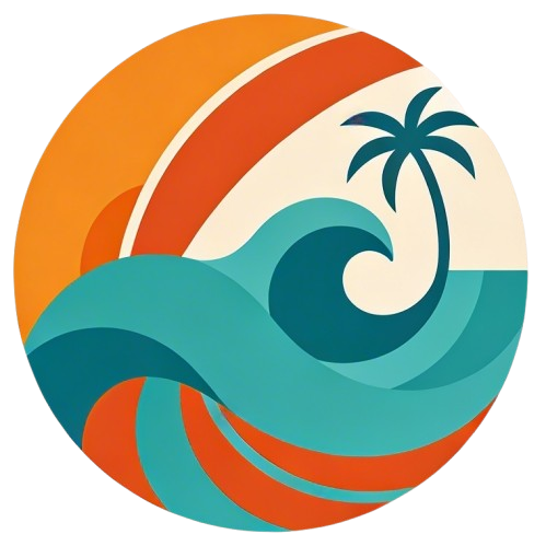 Beach Vibes Volleyball Logo